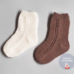Knitting Pattern Baby Socks | Toddler Socks Magic Loop | Easy Knit Baby Socks PDF for Beginners