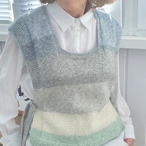 Alpaca Wool Vest: Colorful Knit Sweater Vest