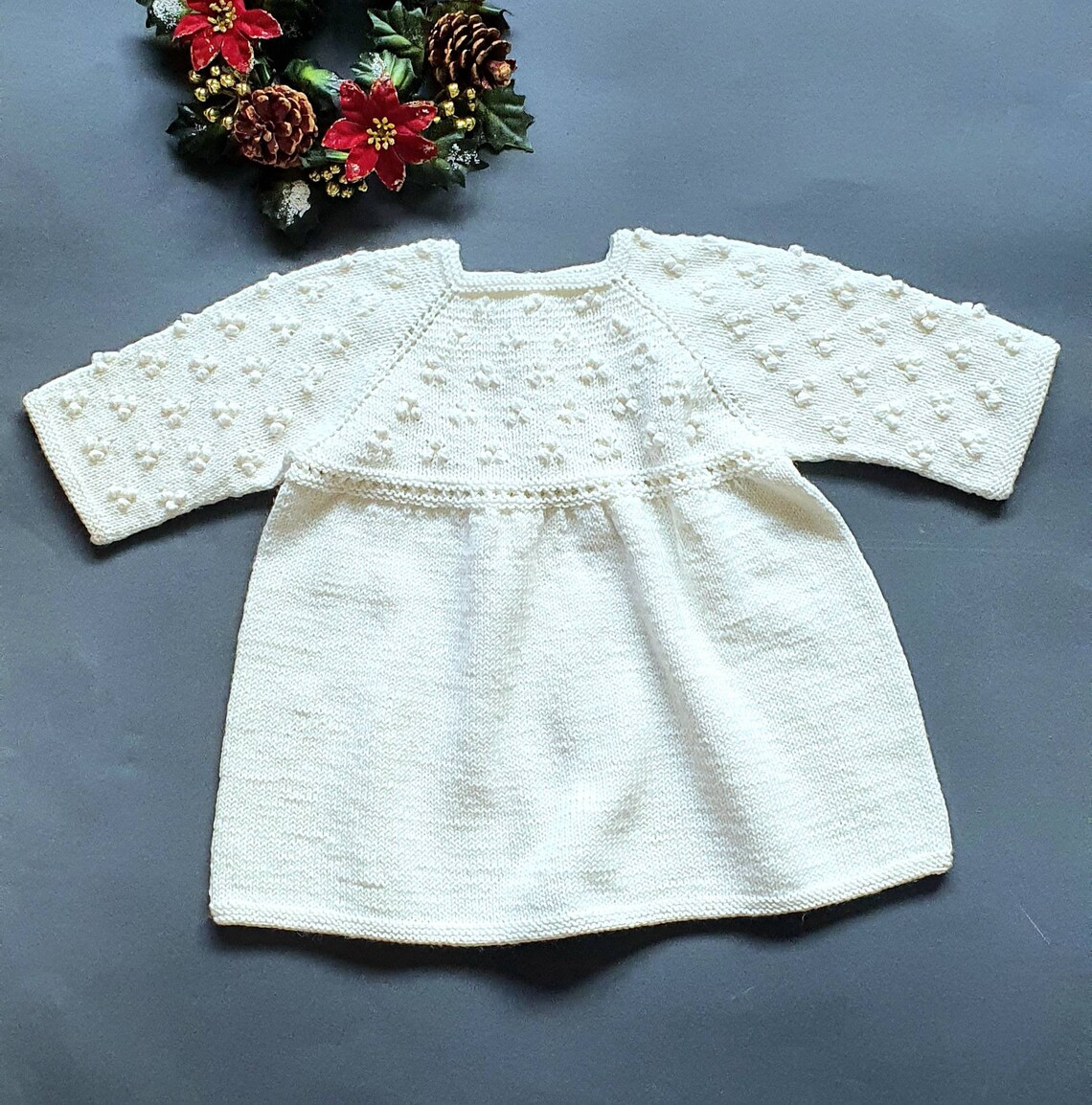 Knit Baby Dress / Winter Dress for a Little Girl Etsy