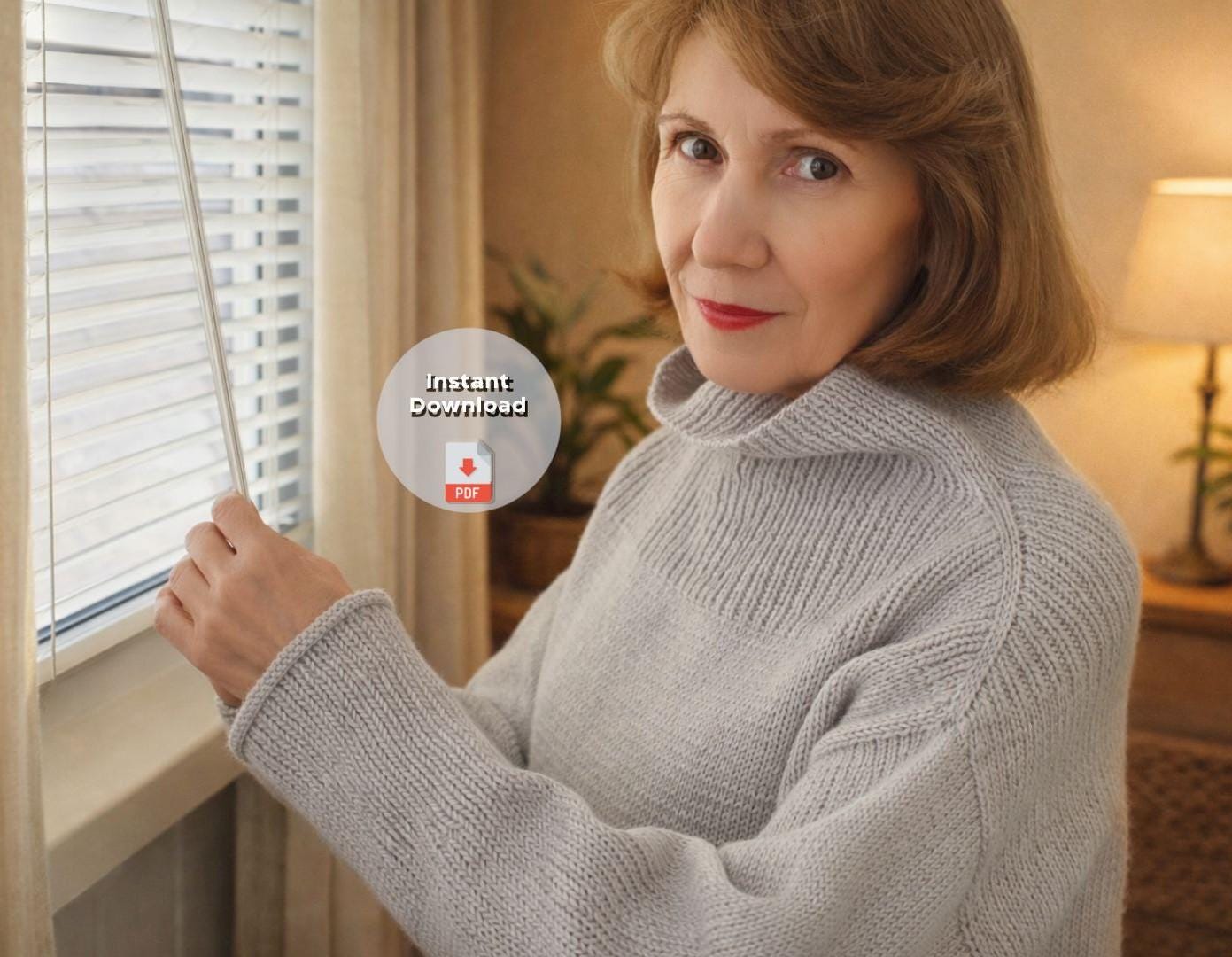 Sweater Knitting Pattern | Oversized Seamless Top-down Pullover - Etsy