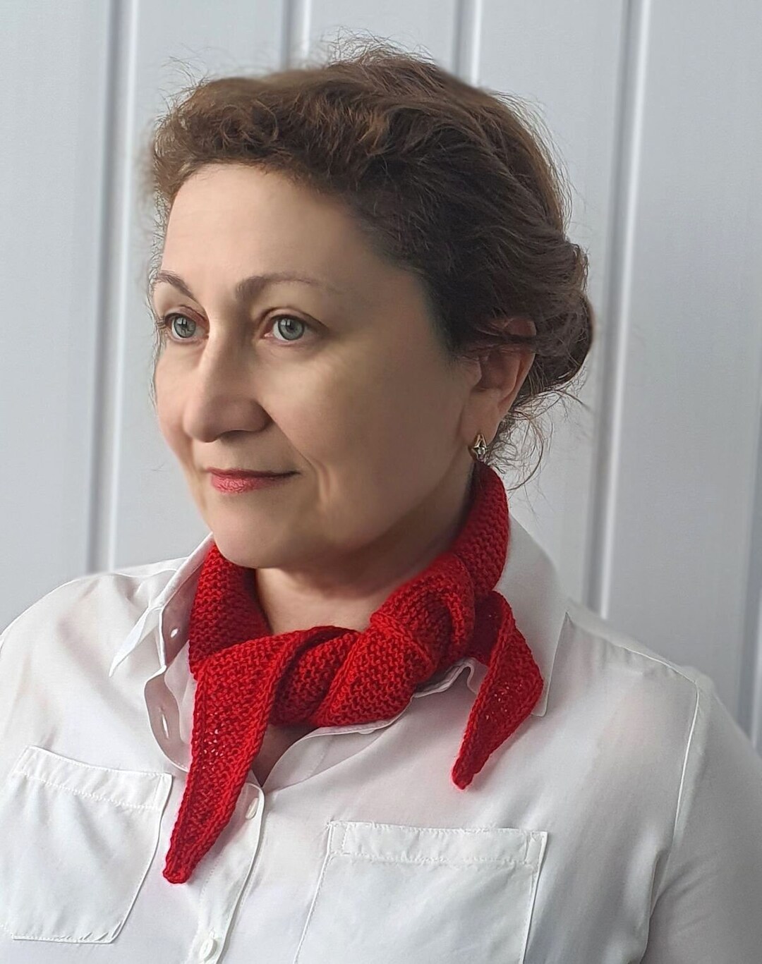 Little Merino Neck Shawl. Small Neck Scarf Kerchief. Knitted Etsy