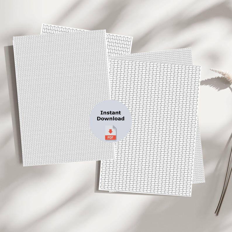 Knitting Graph Paper Printable PDF | Stitch Chart & Colorwork Template for Knitters