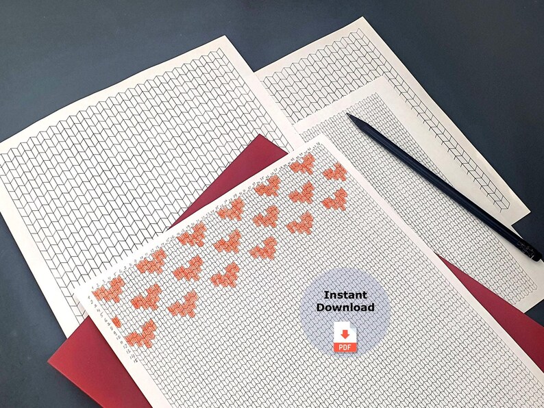 Printable graph paper, Create Colorwork Patterns, Jacquard pattern