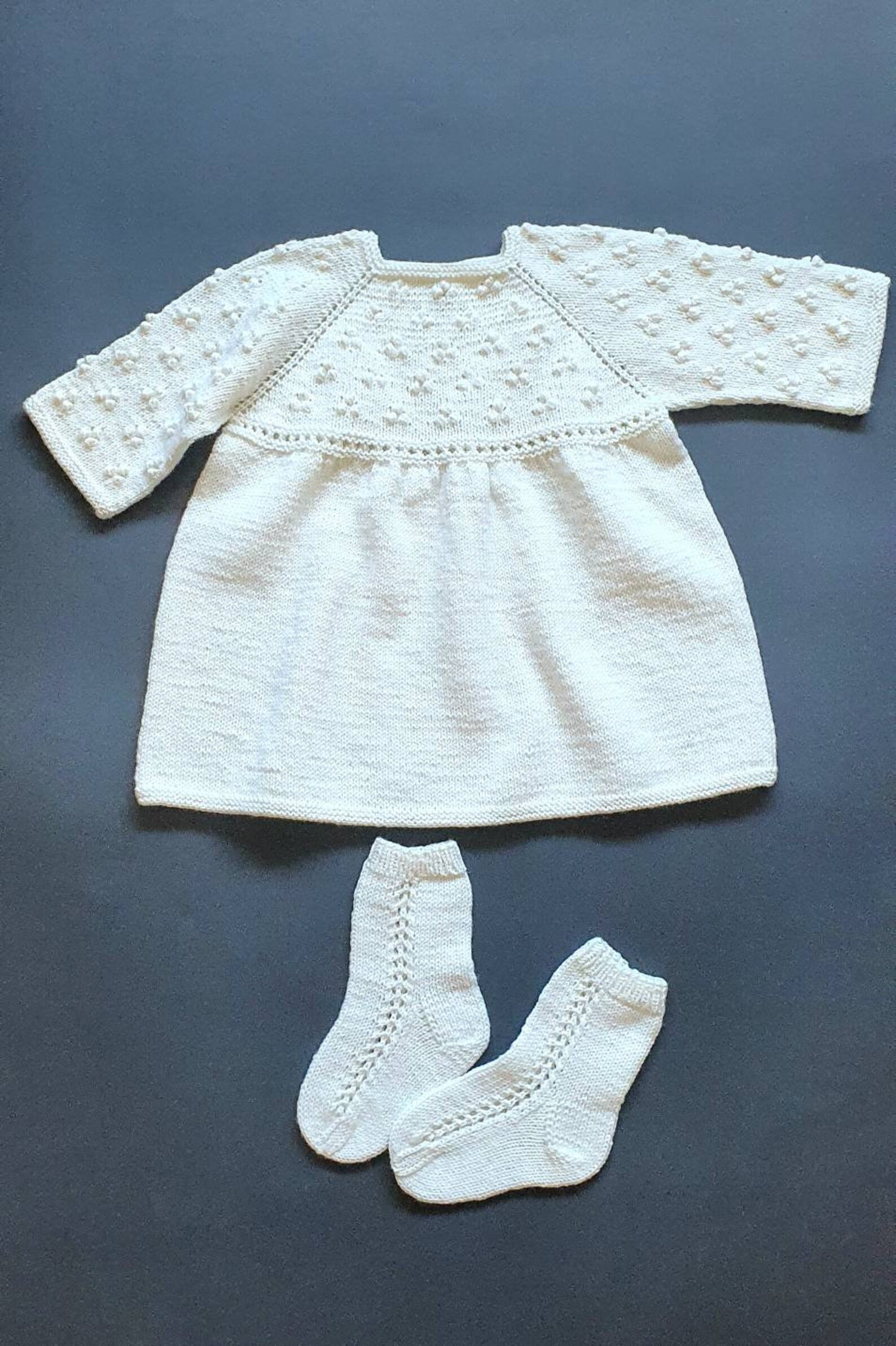 Knit Baby Dress / Winter Dress for a Little Girl Etsy