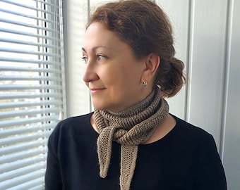 小物 DRAW Wearing Knit Sophie scarf brown DRAW Wearing Knit Sophie scarf brown