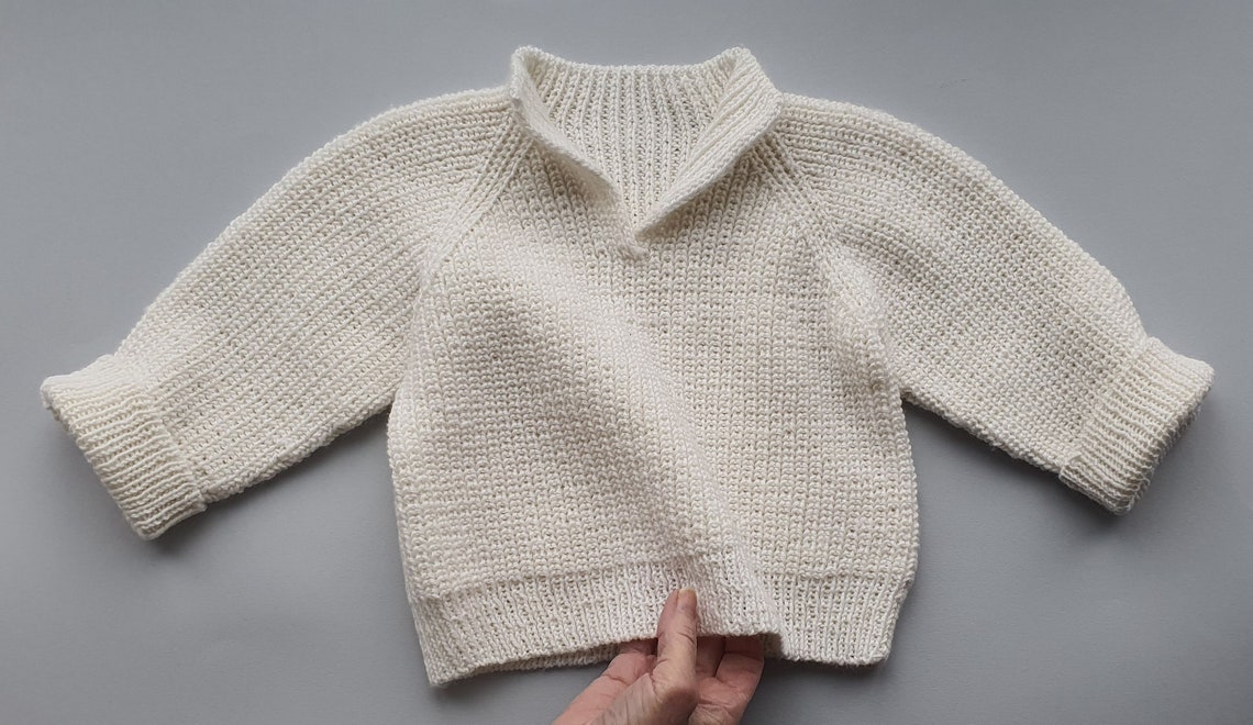 Knitted Sweater for Toddler. White Sweater for Baby Etsy