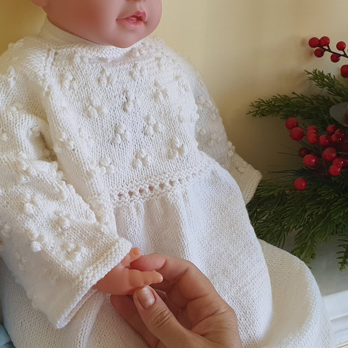Knit Baby Dress / Winter Dress for a Little Girl Etsy