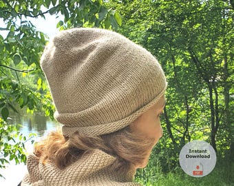 Beanie Knitting Pattern | Easy Seamless Knit Hat PDF