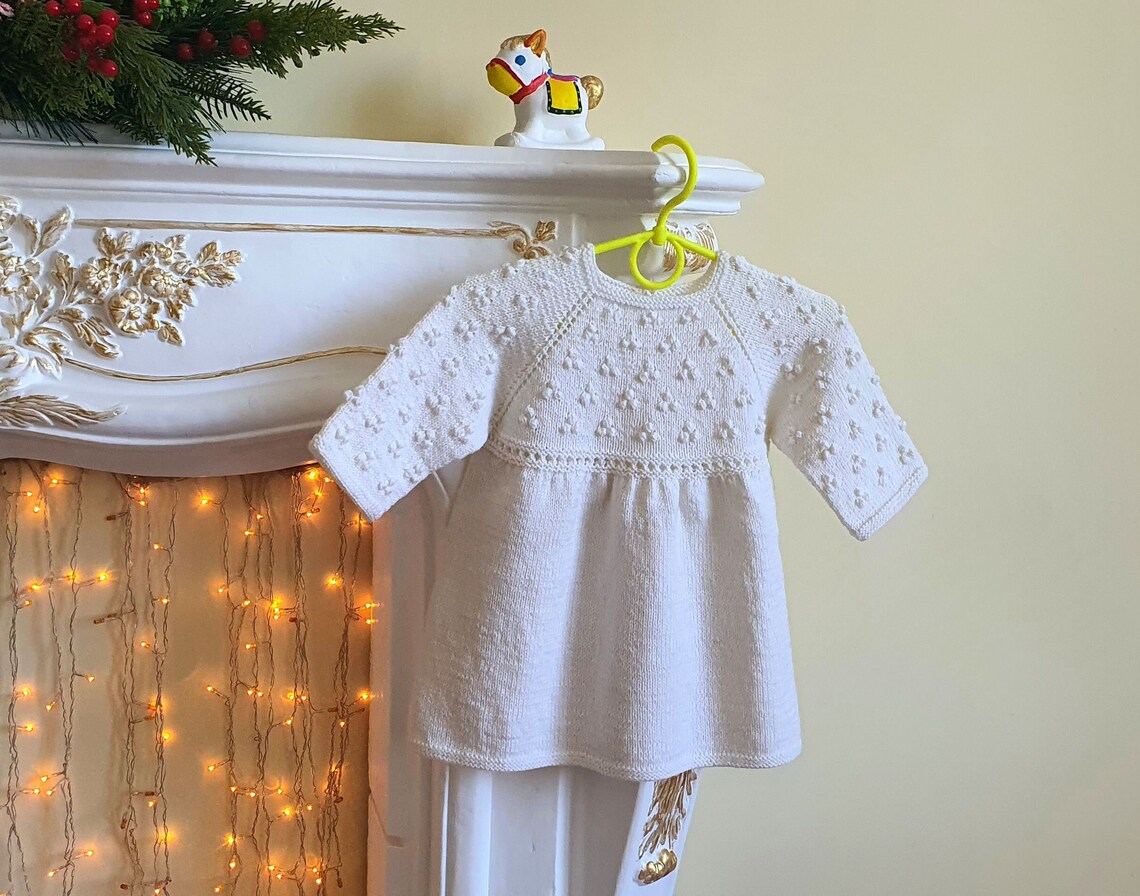 Knit Baby Dress / Winter Dress for a Little Girl Etsy