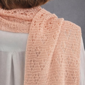 Lace Scarf Knitting Pattern | Lightweight Knit Wrap | Flower Lace