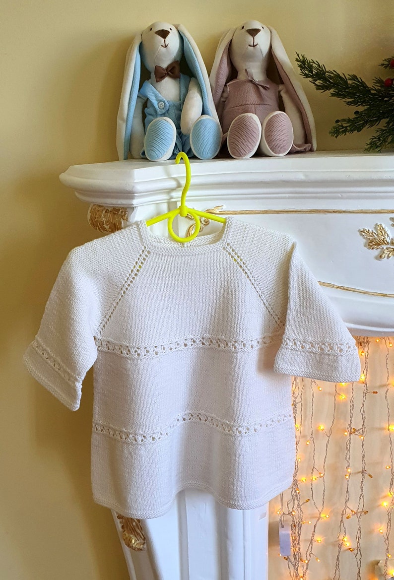 Knitted Baby Dress. White Dress for Baby Girl. Christening Etsy
