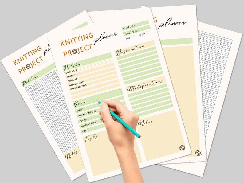 Printable Knitting Project Planner | Project Tracker PDF - Etsy