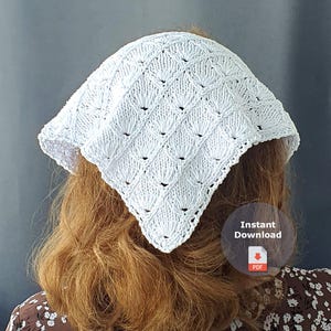 Modello di bandana da lavorare a maglia: fazzoletto da lavorare a maglia facile + etichette regalo in formato PDF