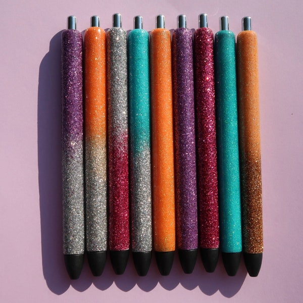 Custom Glitter Pens, Gel Pens, Resin Glitter Pens, Sparkly Pens