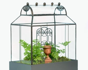 H Potter Terrarium, Large Glass Terrarium Planter Wardian Case Wedding Centerpiece, Unique Gift, Indoor Garden Plant Container Holiday Deals