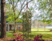 H Potter Tall Metal Garden Obelisk Trellis – Vertical Yard Art, Rose & Vine Support