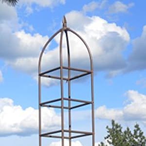H Potter Garden Trellis 8.5 Foot Tall Obelisk, Iron Large For Climbing Plants, Metal Vertical Yard Art, Backyard Gift Roses & Clematis image 2