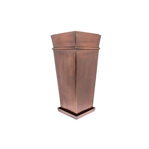 H Potter Tall Garden Planter Flower Container & Drip Tray Large Indoor Outdoor Planter Patio Deck  Antique Copper Finish Entryway Front Door