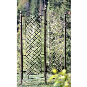 H Potter Heavy Gauge Diamond Pattern Trellis for Living Wall, Large Classic Metal Garden Trellis Freestanding Outdoor Vertical Growing Panel