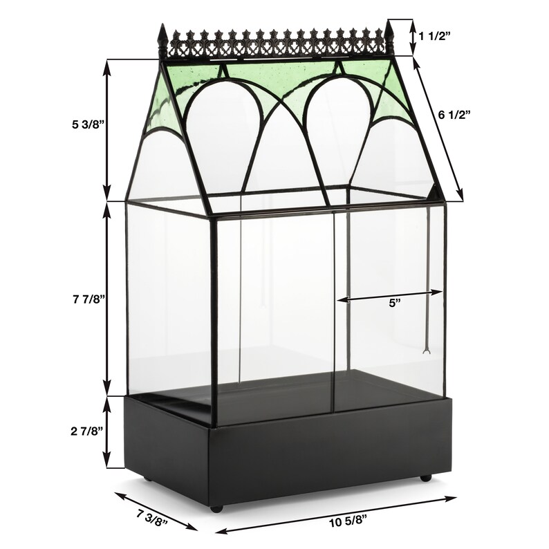 H Potter Glass Terrarium Container Indoor 18" Tall Planter Wardian Case Glasshouse Mother's Day Gift Idea - Wedding Gift or Card Box bild 4