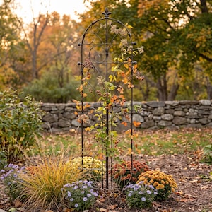 H Potter 60" Garden Trellis for Climbing Plants – Heavy Duty Metal Trellis, 20" Wide Iron Garden Decor for Vines & Flowers