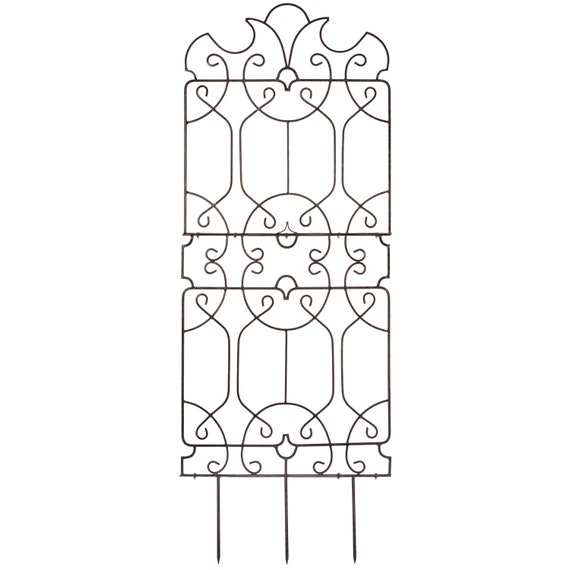 H Potter Wrought Iron Ornamental Trellis Tall Durable Screen - Tall Vertical Metal Wall Art H Potter Wrought Iron Ornamental Trellis Tall Durable Screen - Tall Vertical Metal Wall Art