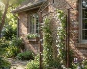 H Potter Garden Trellis - Large Metal, Tall Outdoor Screen, Heavy Duty -Durable Iron, Yard Art, Backyard Fence
