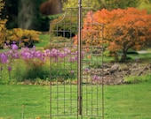 H Potter Garden Trellis – Large 2 Panel Metal Privacy Screen, Heavy Duty Iron Yard Art for Outdoor Decor, Wedding Backdrop or Room Divider