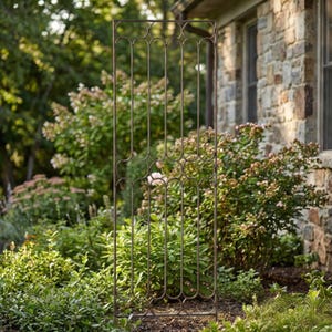 H Potter Iron Garden Trellis – Large Metal Plant Panel, Outdoor Decor