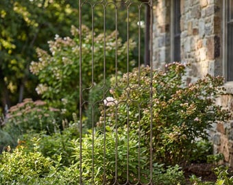 H Potter Iron Garden Trellis – Large Metal Plant Panel, Outdoor Decor