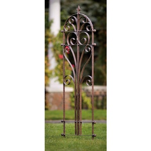 H Potter Metal Garden Trellis Backyard Decor, Wrought Iron, Indoor Outdoor, Yard or Wall Art, Garden Gift, Plant Flower, Wedding Anniversary