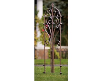 H Potter Metal Garden Trellis Backyard Decor, Wrought Iron, Indoor Outdoor, Yard or Wall Art, Garden Gift, Plant Flower, Wedding Anniversary