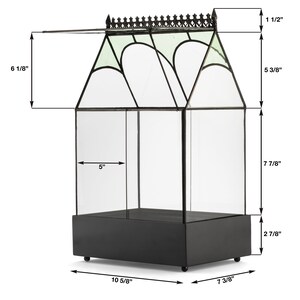 H Potter Glass Terrarium Container Indoor 18" Tall Planter Wardian Case Glasshouse Mother's Day Gift Idea - Wedding Gift or Card Box bild 11
