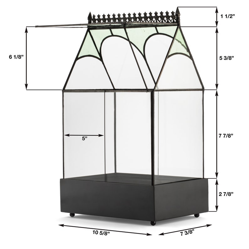 H Potter Glass Terrarium Container Indoor 18" Tall Planter Wardian Case Glasshouse Mother's Day Gift Idea - Wedding Gift or Card Box bild 11