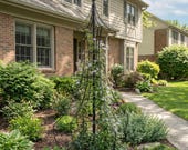 H Potter Heavy Duty Iron Garden Obelisk Trellis, 70 Inch Tall Rose Sculpture