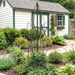 H Potter Trellis Iron Garden Trellis for Backyard Landscaping - Metal Trellis for Climbing Plants - Metal Yard Art - Garden Gift Idea