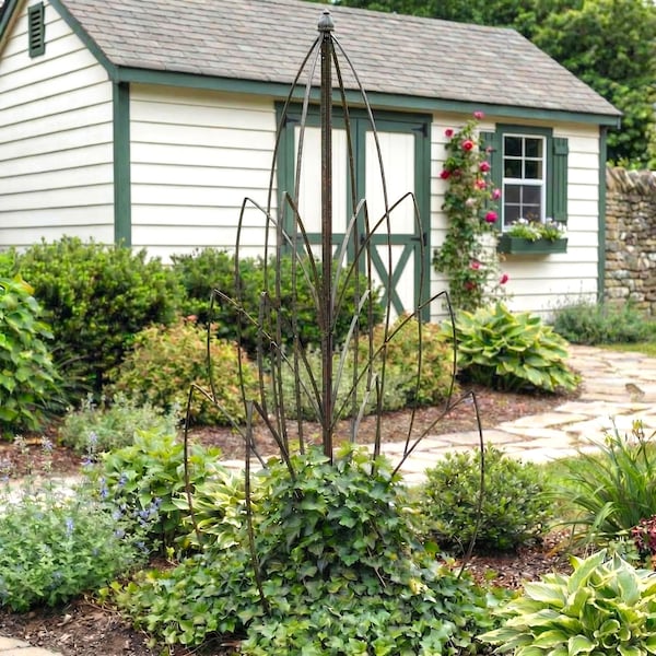 H Potter Trellis Iron Garden Trellis for Backyard Landscaping - Metal Trellis for Climbing Plants - Metal Yard Art - Garden Gift Idea