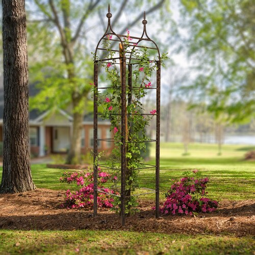 H Potter Large Metal Garden Trellis Wrought Iron Round Yard | Etsy