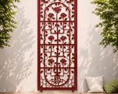 H Potter Trellis Rose Trellis Screen | Patio Deck Balcony Wall Art | Metal 82" Tall | Indoor Outdoor | Heavy Duty Iron With Wall Brackets