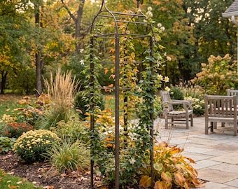 H Potter 90" Garden Obelisk Trellis | Heavy Duty Iron Trellis for Climbing Roses & Clematis