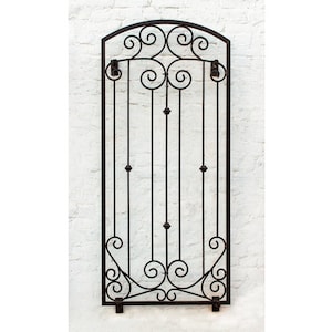 H Potter Wall Trellis 6"Tall with Wall Brackets Wrought Iron Heavy, Scroll Metal, Wall Art, Yard, Lawn, Garden, Patio & Wall Decor Screen