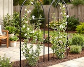 H Potter | Set 2 | 72" Tall Garden Trellises | Black Iron Gothic Trellis | Climbing Plants