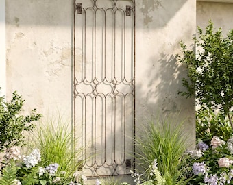 H Potter Iron Wall Trellis - Garden Trellis - Wall Art with Mounting Brackets