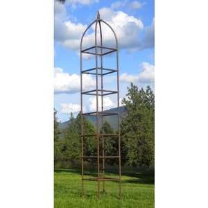 H Potter Iron Trellis, Large Obelisk For Climbing Garden Plants, Metal Vertical Yard Art, Garden Gift, Outdoor Decor Backyard Accent
