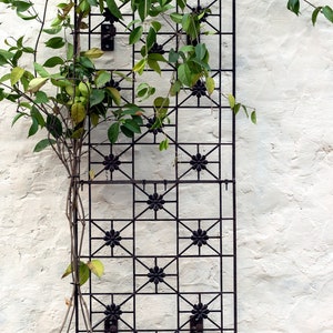 H Potter Trellis Wall Decor Wall Art & Wall Mounting Brackets - 5.5' Tall - Patio, Deck, Balcony, Terrace Metal Iron Indoor Outdoor Gift