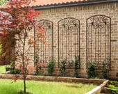 H Potter Trellises Set of 3 Large 6 ft Metal Garden Screens with Wall Brackets Wrought Iron Heavy, Wall Art, Lawn, Patio & Wall Decor Screen