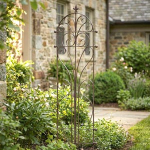 H Potter Metal Garden Trellis - Backyard Decor - Iron Yard Art - For Climbing Plants and Flowers, Wedding or Anniversary Gift