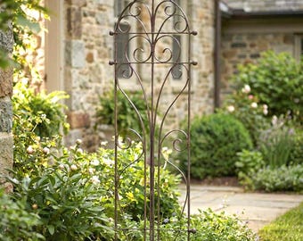 H Potter Metal Garden Trellis - Backyard Decor - Iron Yard Art - For Climbing Plants and Flowers, Wedding or Anniversary Gift