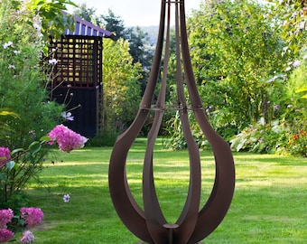 H Potter 3D Yard Art Metal Decor | Trellis Sculpture for Outdoor Garden | Backyard Iron Decor | Indoor Art | Gift, Modern Contemporary