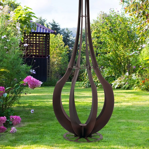 H Potter 3D Yard Art Metal Decor | Trellis Sculpture for Outdoor Garden | Backyard Iron Decor | Indoor Art | Gift, Modern Contemporary